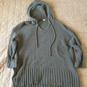 Aerie green super soft hooded sweater